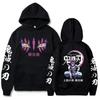 Japanese Anime Autumn New Hoodies for Men Akaza Manga Graphic Streetwear Pullover Hoody Long Sleeve Crewneck Hooded Sweatshirt