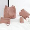 4 Pieces Women Bags Set Stylish Female Wallet Pu Leather Shoulder Messenger Tote Bag Fashion Decor Accessory