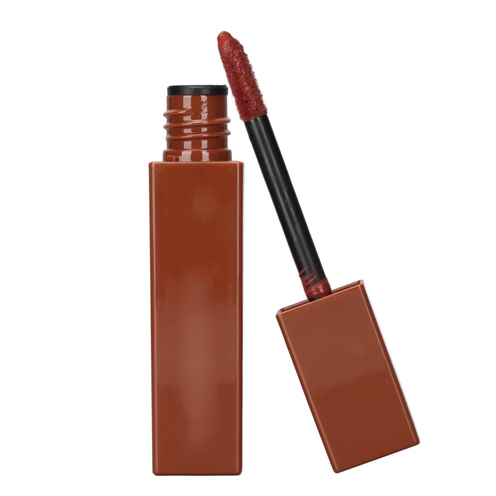 Matte Liquid Lipstick Long Lasting High Pigmented Chocolate Nude Lip Gloss for Girls Women Make Up Gift 5ml