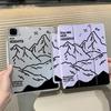 Snow Mountain Art Y-Fold Holder Cover Tablet Case For iPad Pro 11th 10th 9th 8th 7th 12.9inch Pro 2025 Mini 6 7 Air 4 5 M3 M2 1