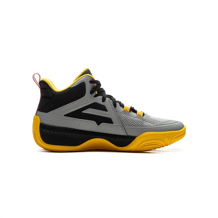 Li Ning Kids Tian Ying 2.0 Non-Slip Anti-Kick Wear-Resistant Rebound Breathable Mid-Top Basketball Shoes Men Basketball Shoes Yellow YKBU098-9