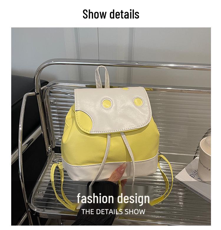 Trendiger süßer Denim-Rucksack für Damen - Käse-Design, perfekt zum Einkaufen und für den Arbeitsweg