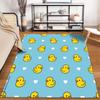 Yellow Duck and Heart Pattern Rug Non-slip Rug Suitable for Living Room and Bedroom Sofas.