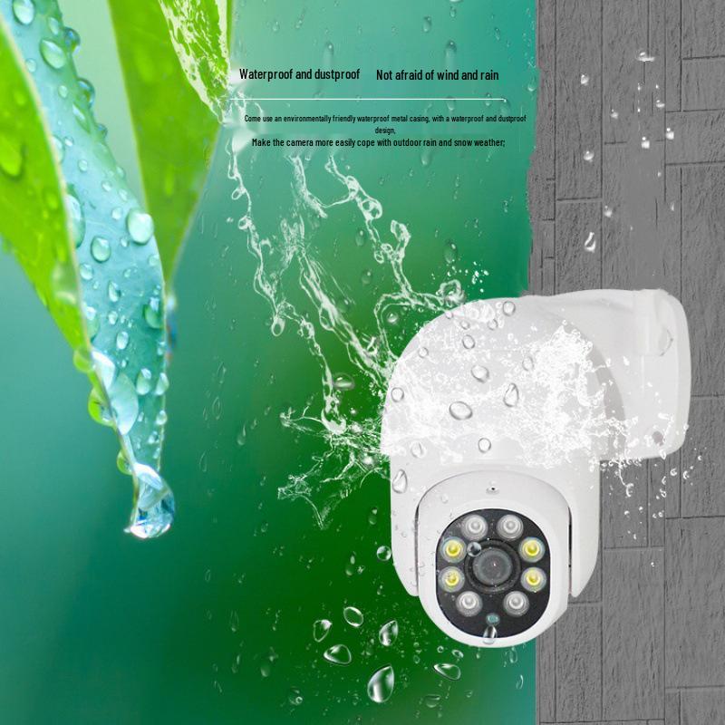 4-Channel POE 5MP Surveillance Kit: Full-Color Night Vision, Outdoor HD 360° PTZ Camera