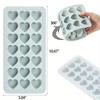 Heart Shaped Ice Cube Trays with Lid Silicone Heart Mold Easy Release Ice Trays 21Cavity Heart Molds for Ice Cubes Gelatine Chocolate Baking and Candy