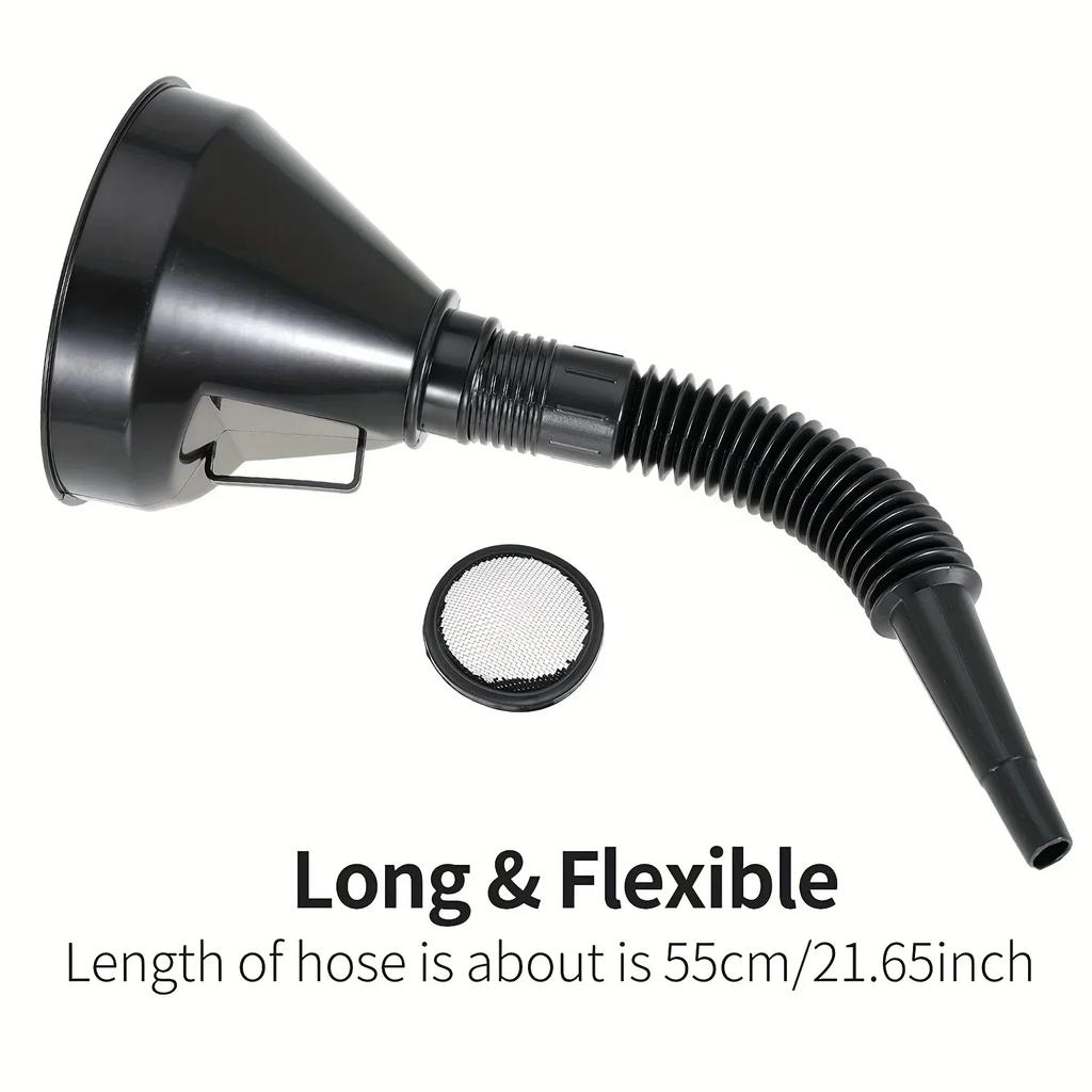 Car Engine Oil Funnel, Ideal for Oil Changes, Fits Most Vehicles, Durable Plastic, Mess - Free Refueling Accessory