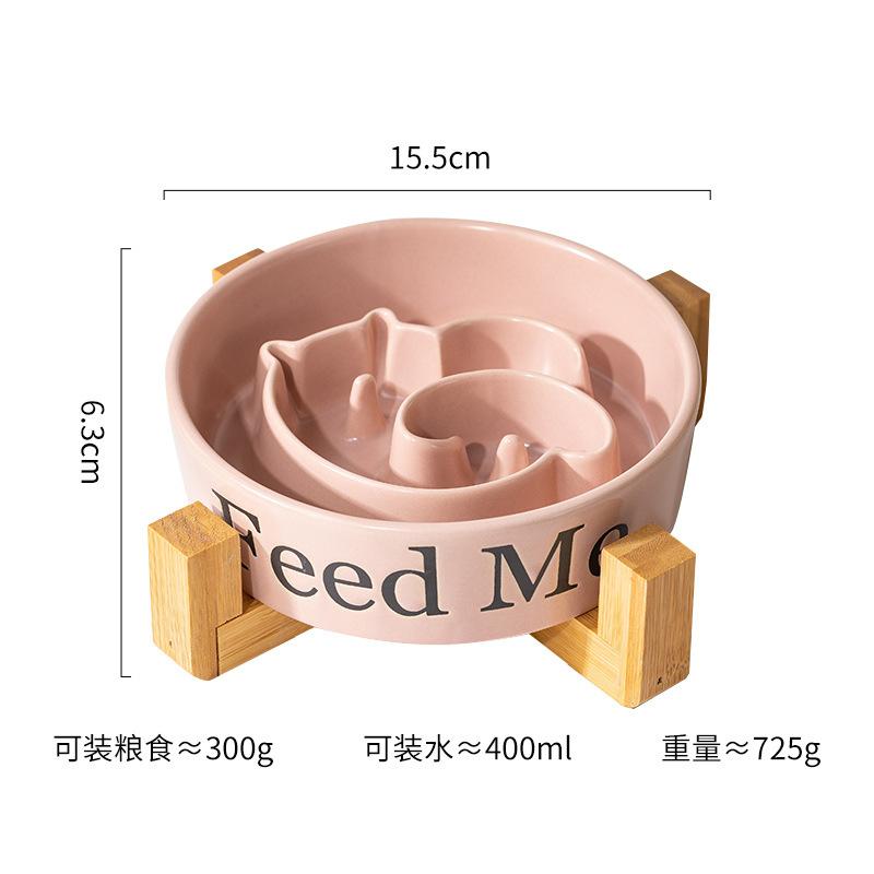 Bol en céramique pour chiens à alimentation lente, grand bol surélevé pour chiens moyens et grands, bol à alimentation lente à pied haut, gamelle pour animaux de compagnie.