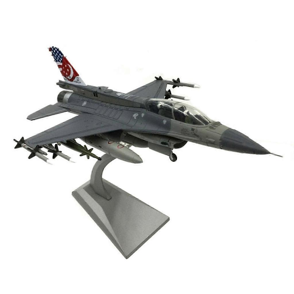 1:72 Scale F-16D Attack Plane Metal Die-Cast Airplane, Includes Alloy Stand for Commemorate Collect