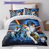 Set cu cuvertură și fețe de pernă cu model Space Opera Decorațiune pentru casă Cadou (1 * husă de pilotă + 2 * fețe de pernă, fără miez)