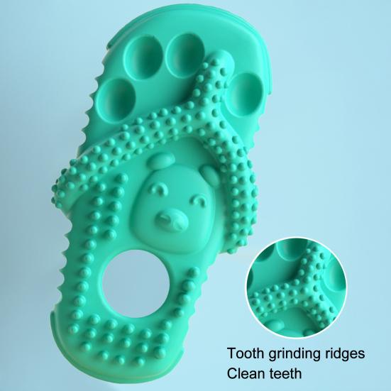 Jouet à mâcher pour chien en forme de pantoufle Caoutchouc Pantoufle Jouet de dentition pour chiot Jouet de nettoyage des dents pour mordeurs agressifs Mordiller Mâcher