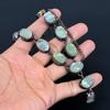 Aquamarine Necklace Handmade Jewelry, Copper Electroformed Necklace Designer Gemstone Jewelry Adjustable Chain Necklace