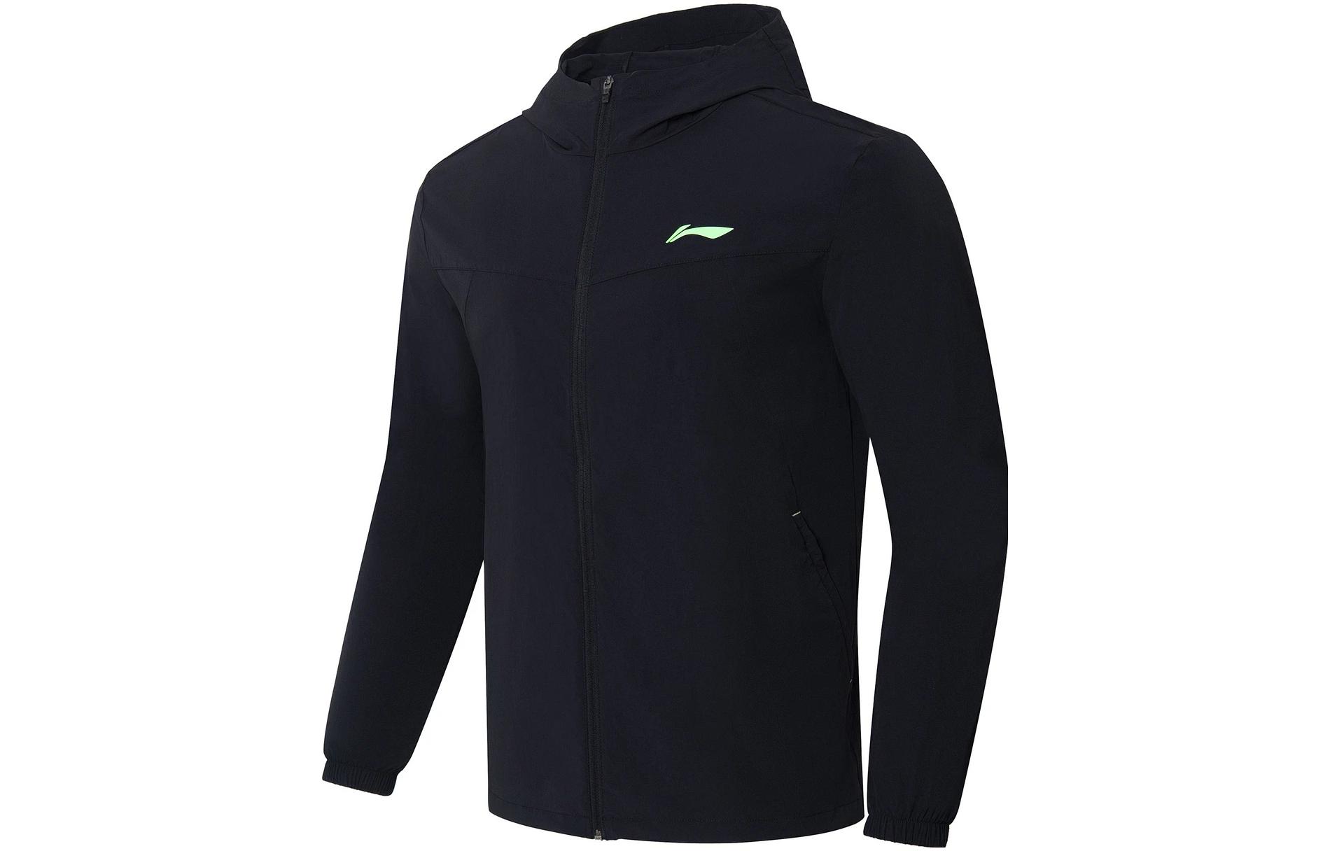 Li Ning Running Collection Jackets Men s Black Hooded Moderate Other AFDS365-6 M