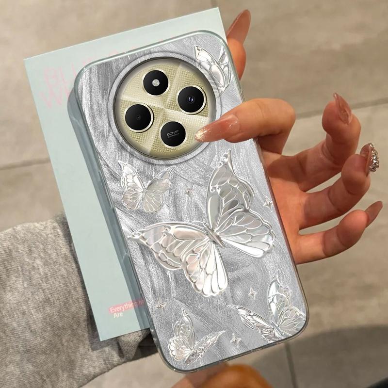 Luxury Butterfly Girl Women Phone Case For Xiaomi Poco X3pro X5 M6 X6 X3 NFC M5s M6 X7 Pro C75 C61 Shockproof Bumper Funda Cover