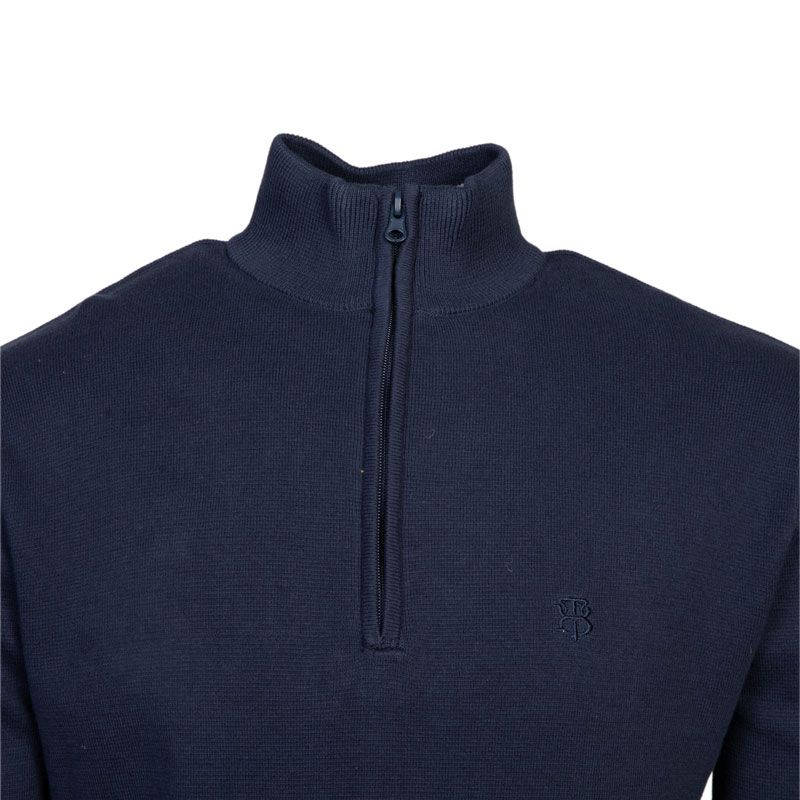 Men's Fitted Cotton Zip-Neck Sweater BILL TORNADE