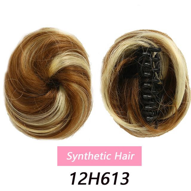 LUPU Synthetic Fake Hair Bun Tie Scrunchies Chignon Pigtails Craw Headbands For Hair Woman Messy Hairpieces Heat Resistant Fiber