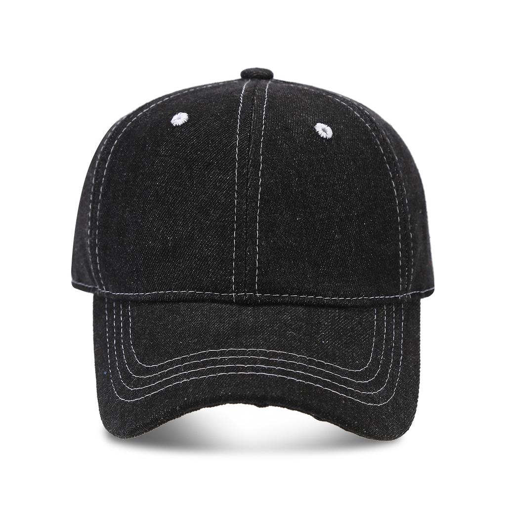 1PC Fashion Solid color denim baseball cap for women Korean casual duckbill cap for men summer sun protection cap
