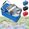 Foldable Picnic Food Bag Large Capacity Insulation Storage Basket Insulated Cooler Bag  Car
