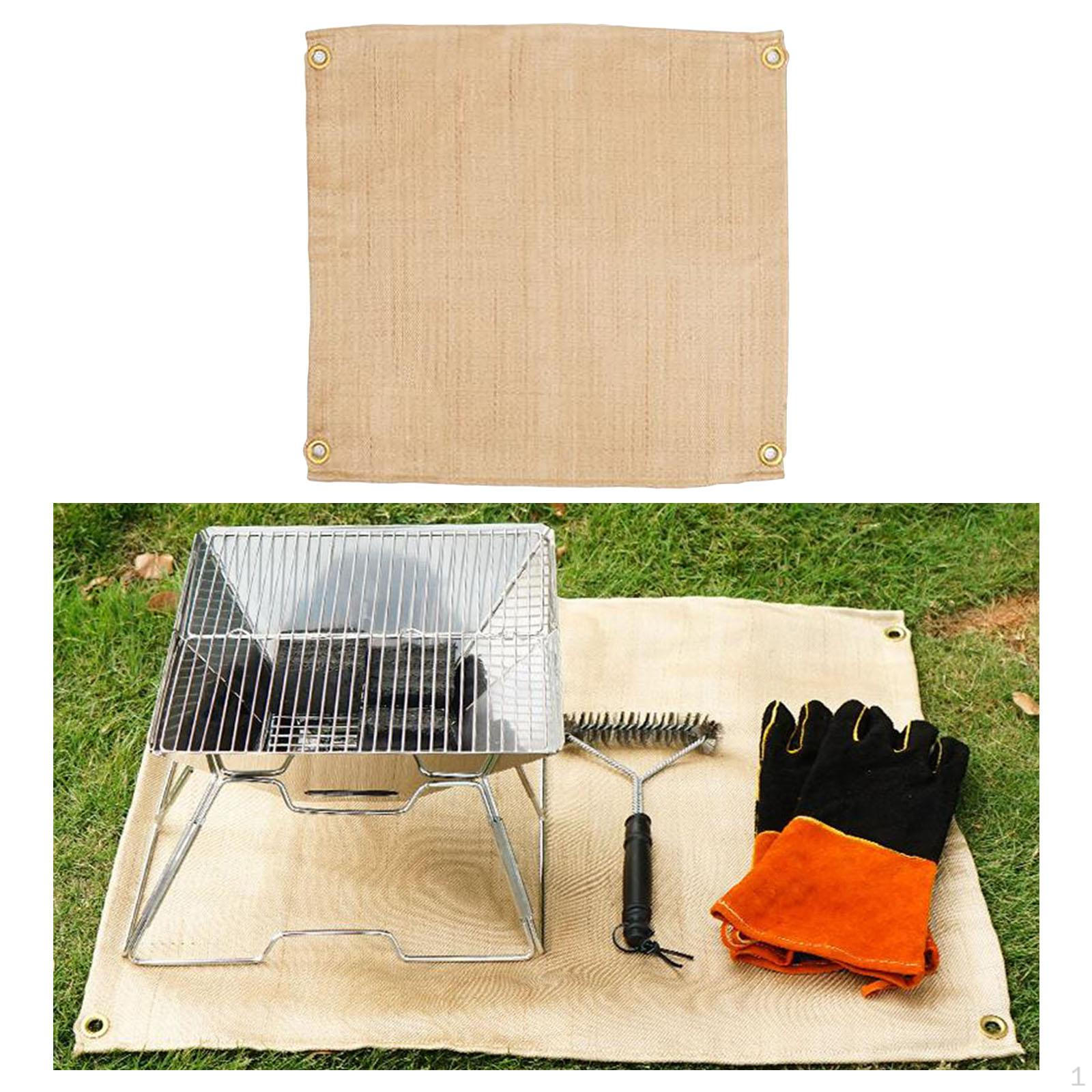 barbecue Protective Mat Blanket Pad Floor Fireproof Rug Outdoor Camping S