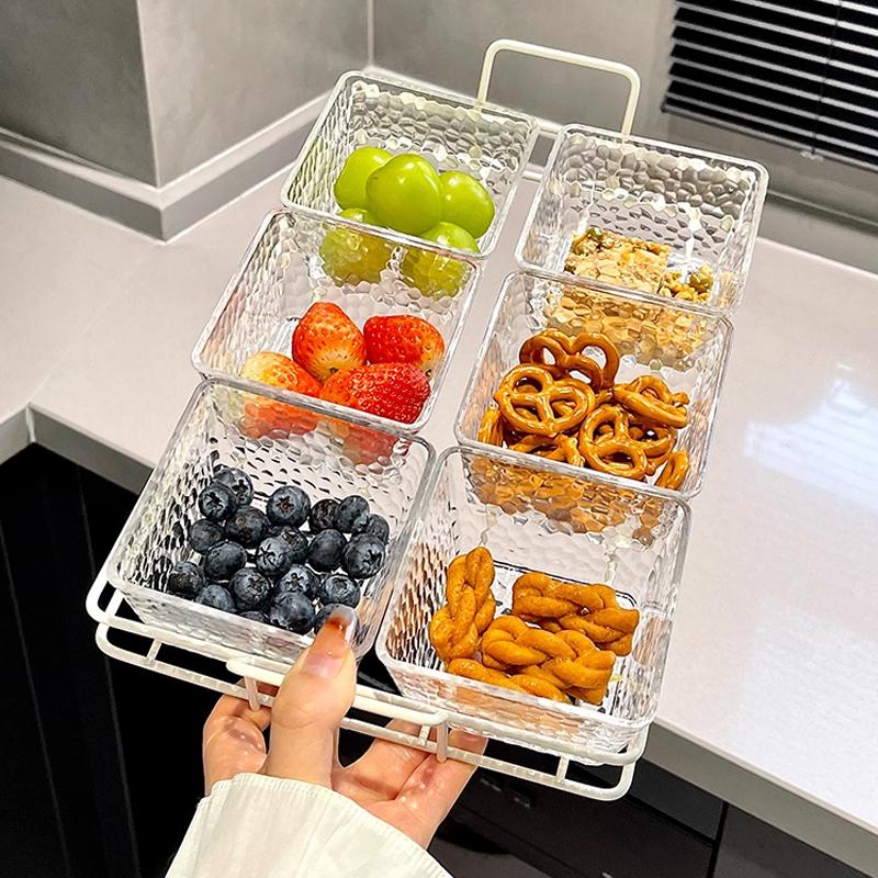 Luxury Snack Tray Candy Snack Tray Home Living Room Coffee Table High-end Dried Fruit Storage Box Home Kitchen Supplies