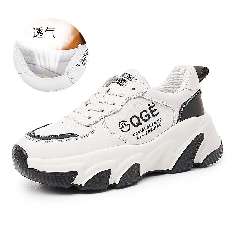 

Весенние кожаные кроссовки на платформе для женщин 2025, повседневная спортивная обувь, женские дышащие кроссовки для бега, плоские туфли-лодочки для женщин 40