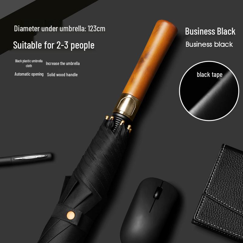 Automatic Golf Umbrella with Long Handle for Business, Custom Logo Printing Available.