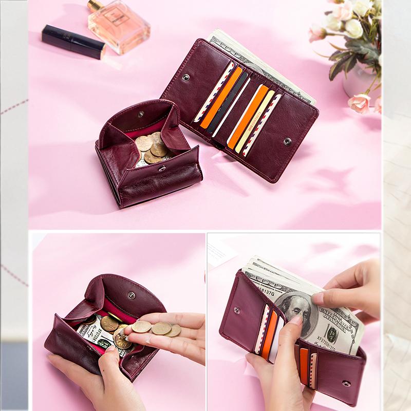 CONTACT'S Hakiki Deri Kadın Cüzdan Mini bozuk para cüzdanı Kadın Portfel Kart Sahibinin Kadın Cüzdanları