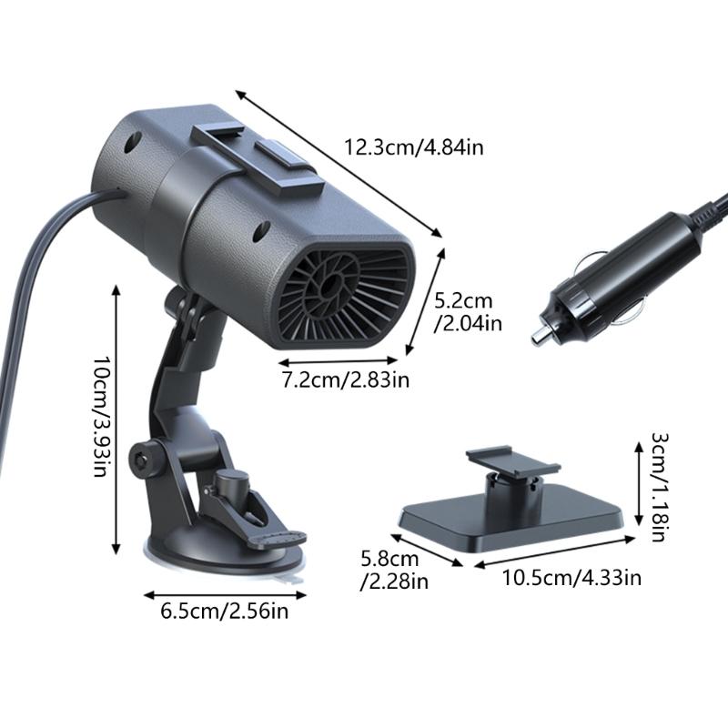 Fast Acting Car Defroster Heater 12V Suitable Windshield Demisting Device For Winter Driving Comfort