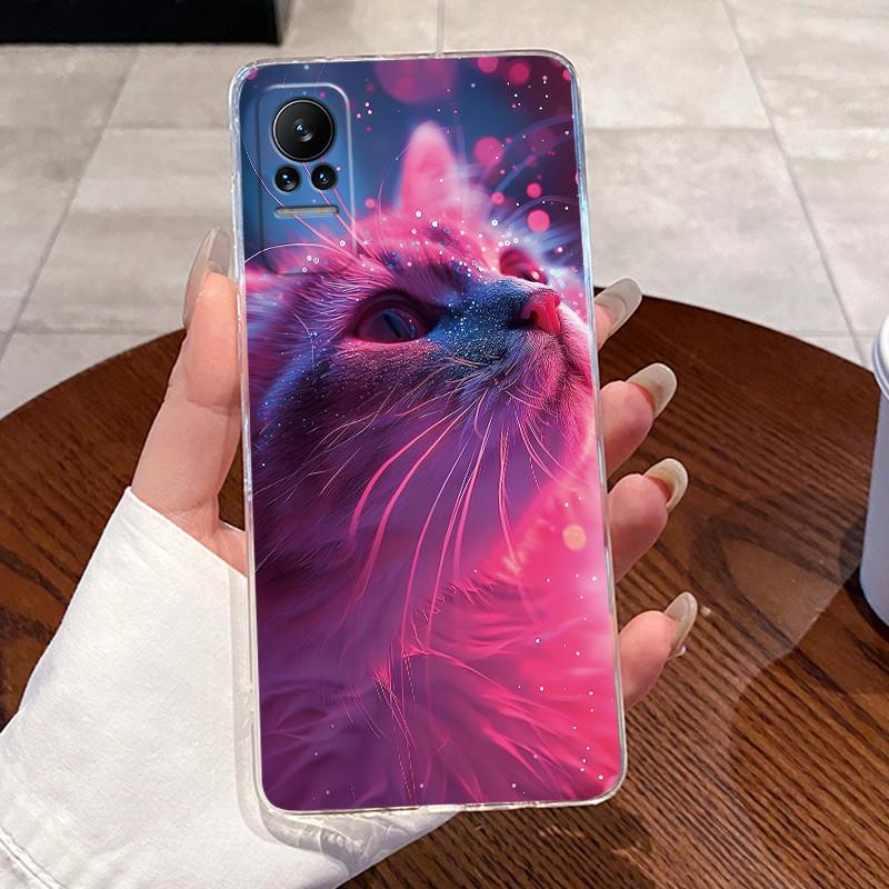 Casing For Xiaomi Mi Civi / 1S Ultra Thin Clear Transparent Aesthetic Cute Cat Astronaut Phone Case Back Protective Cover Shell