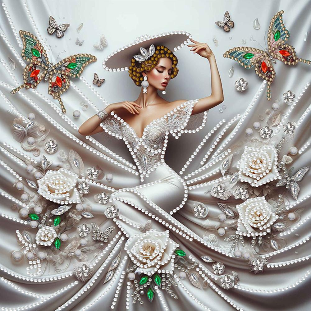 5D DIY Partial Special Shaped Drill Diamond Painting Kit Women Decoration