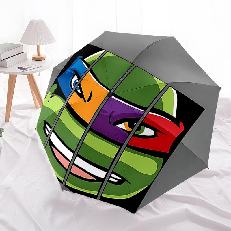 

TMNT Automatic Opening/Closing Umbrella with Foldable Design and 8-Bone Frame - Perfect for Fans, Travelers, and Daily Use0104156a