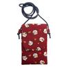 Kyosuke Made In Japan Smartphone Shoulder with Smartphone Fukumaru Cat Red Bag, Lightweight, Cotton, Lid, Pochette, Design,