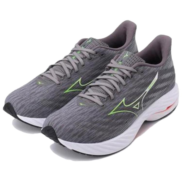 Mizuno Wave Rider 28 Tradewinds Green Gecko Men Sneakers Grey J1GC240352