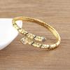 Nidin New Creative Design Snake Shape Shine Zircon Open Bangle Adjustable For Women Female Lucky Bracelet Jewelry New Year Gifts