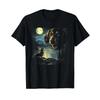 Dachshund Huilend Naar De Maan Vintage Jaren 90 Retro Wiener T-shirt Vintage Streetwear Veelzijdig Grafisch Uitgerekt Stijlvol