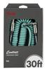 Fender Contour 30ft Coiled Sherwood Guitar Cable (approximately 9m) Cable, Green,