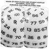 TOBBOMEY 100 Polyhedral Game Dice, Fun Number Dice, D100, Party Accessories, Entertainment Supplies, White Acrylic