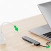 USB Type-C Docking Station with One-Button Screen Stop, High-Speed USB 3.0, HD TV Projection, Lightweight Aluminum Converter.