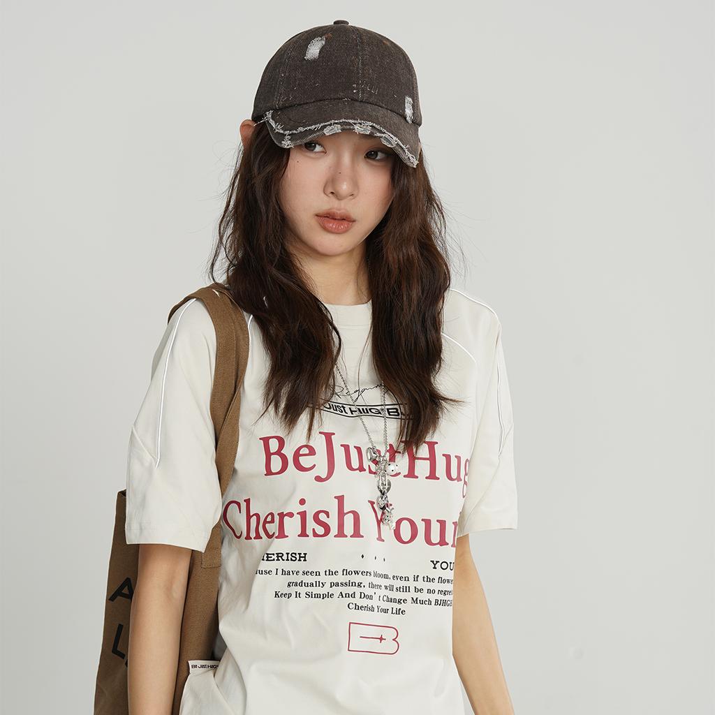Broken Style Solid Distress Baseball Hats New Men Women Sunshade Personal Versatile Gold Stamping Ins Fashion Street Peaked Caps