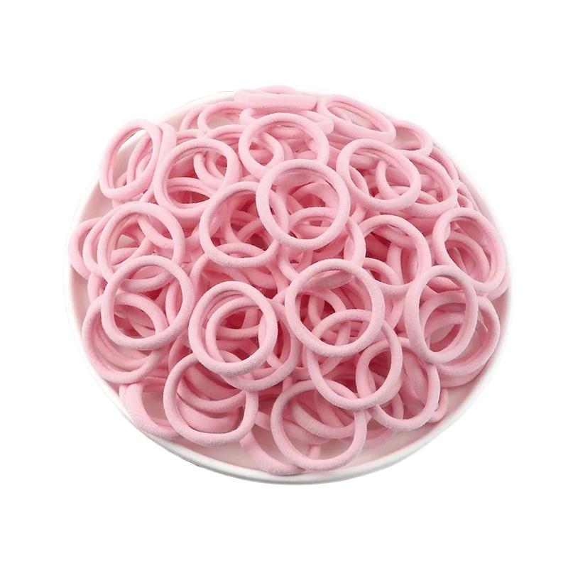 4cm Solid Color Elastic Hair Ties, Girls High Ponytail Towel Circle Hair Accessories