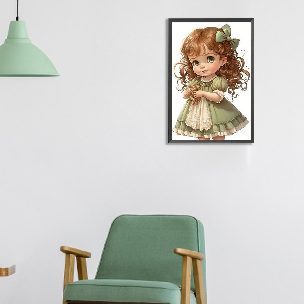 5D DIY Full Round Drill Diamond Painting Little Girl Kit Home Decor Art Craft