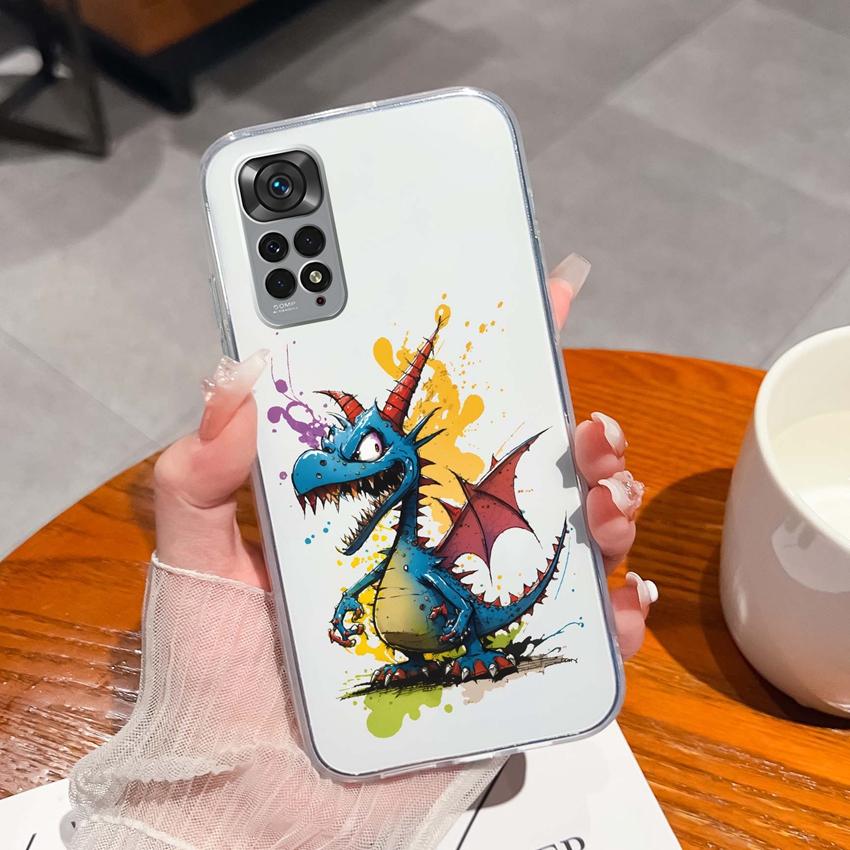 Para Redmi Note 11 11S 11T 12 12S Pro Plus Turbo Capa de Telefone Padrão de Laço Rosa Bonito Silicone Transparente de Alta Qualidade Capa Antiderrapante Para Carcaça Redmi