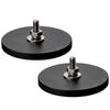 MUTUACTOR Neodymium Rubber Coated Magnets, 100 Lbs, Strong Rubber Rare Earth Magnets, M8 Male Thread, 2 Pieces, Non-Scratch Mounting Magnets for
