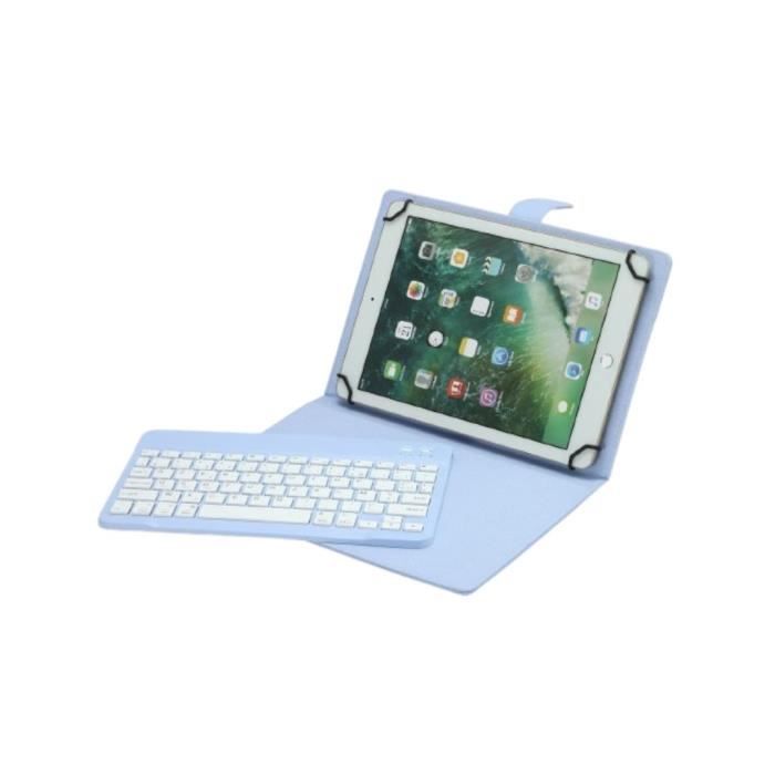 Etui tablette + Clavier Bluetooth - WEPOP - Universel 9-11'' - Compatible Android/iOS/Windows - Bleu