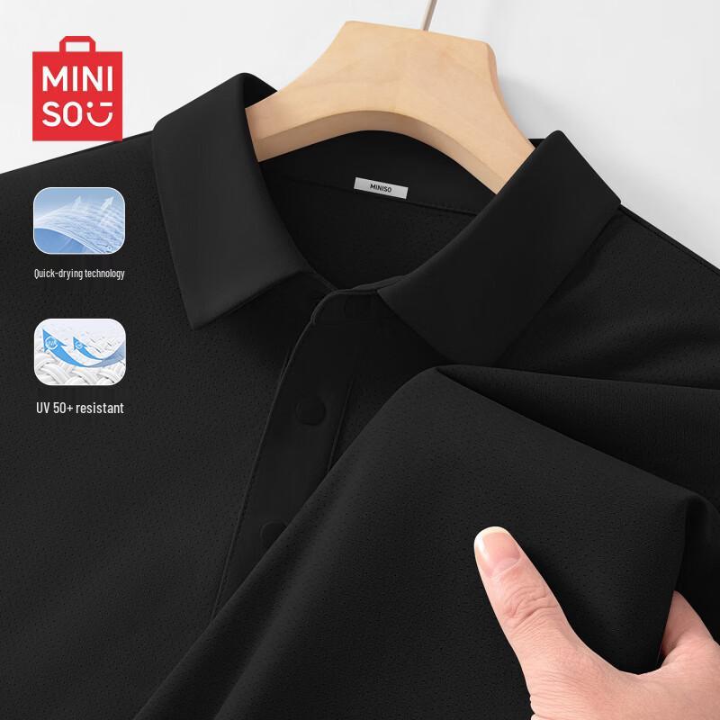 MINISO Men s Quick-Dry Breathable Mesh Polo Shirt L