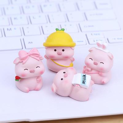 Mini Pig Car and Desktop Decoration - Creative Ornaments for Office and Car Interiors