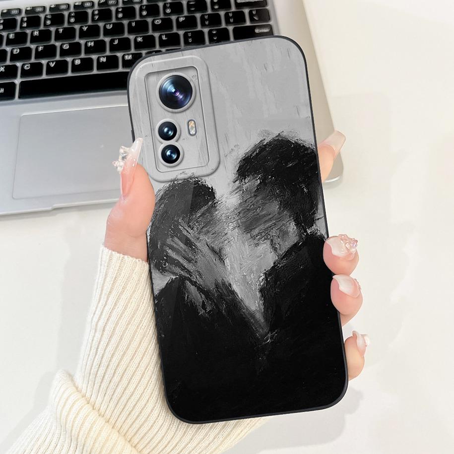 For Xiaomi 12 Pro Case Mi 12 12X 12S Cover Cute Cartoon Rabbit Panda Soft Silicone Lens Protective Cases For Xiaomi 12S Pro Capa