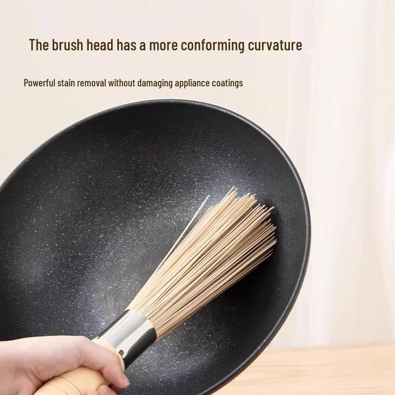 Old-Fashioned Bamboo Pot Brush - Kitchen Cleaning Essential with Newcomer Discount