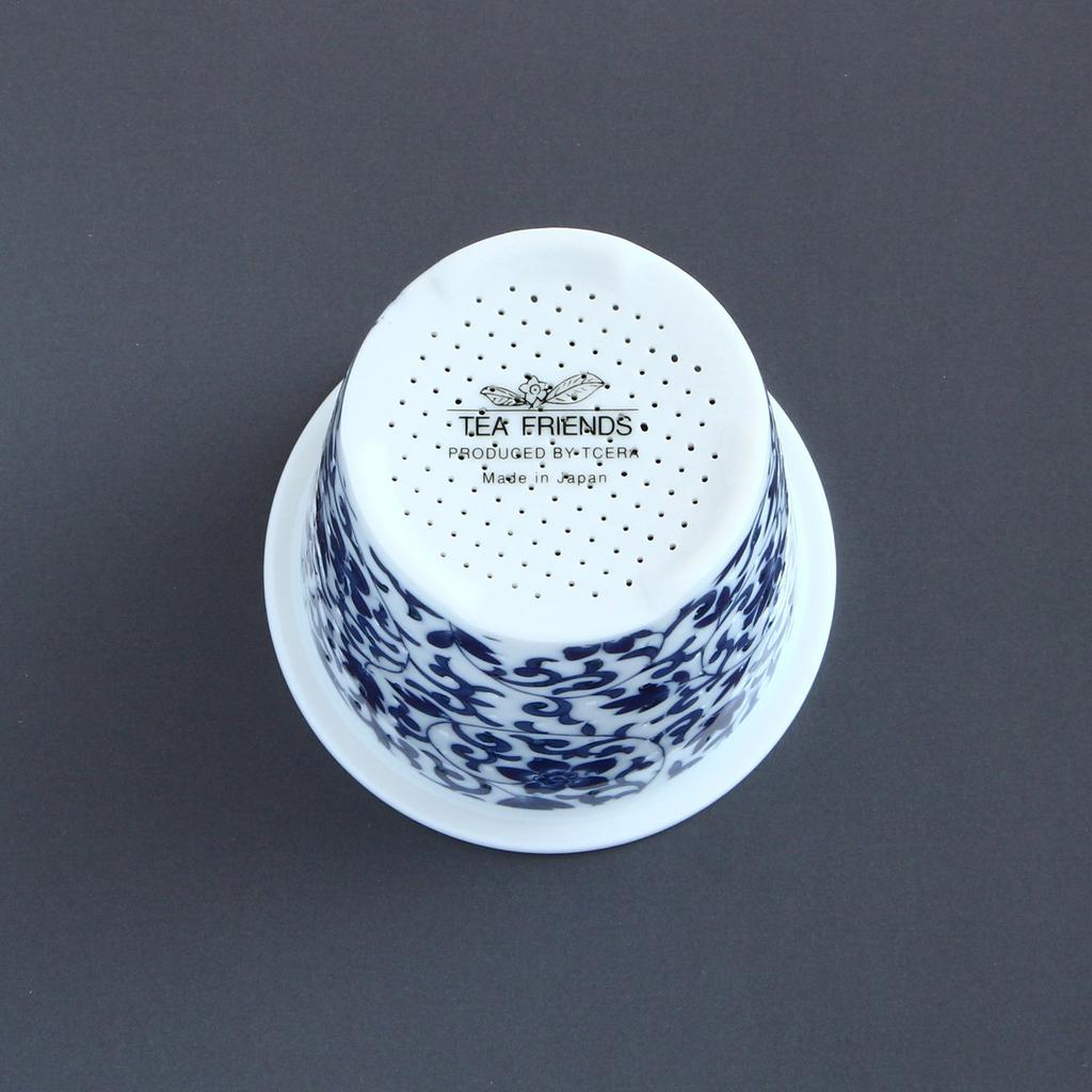 Toyo Ceramics Arita Ware Celand Glass Stylish Pot, Tessen Arabesque Pattern, FC-550C