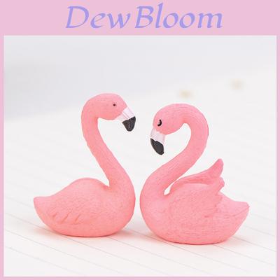 Decorative Pvc Flamingo Ornament Keychain Cake Topper Small Landscape Figurine
