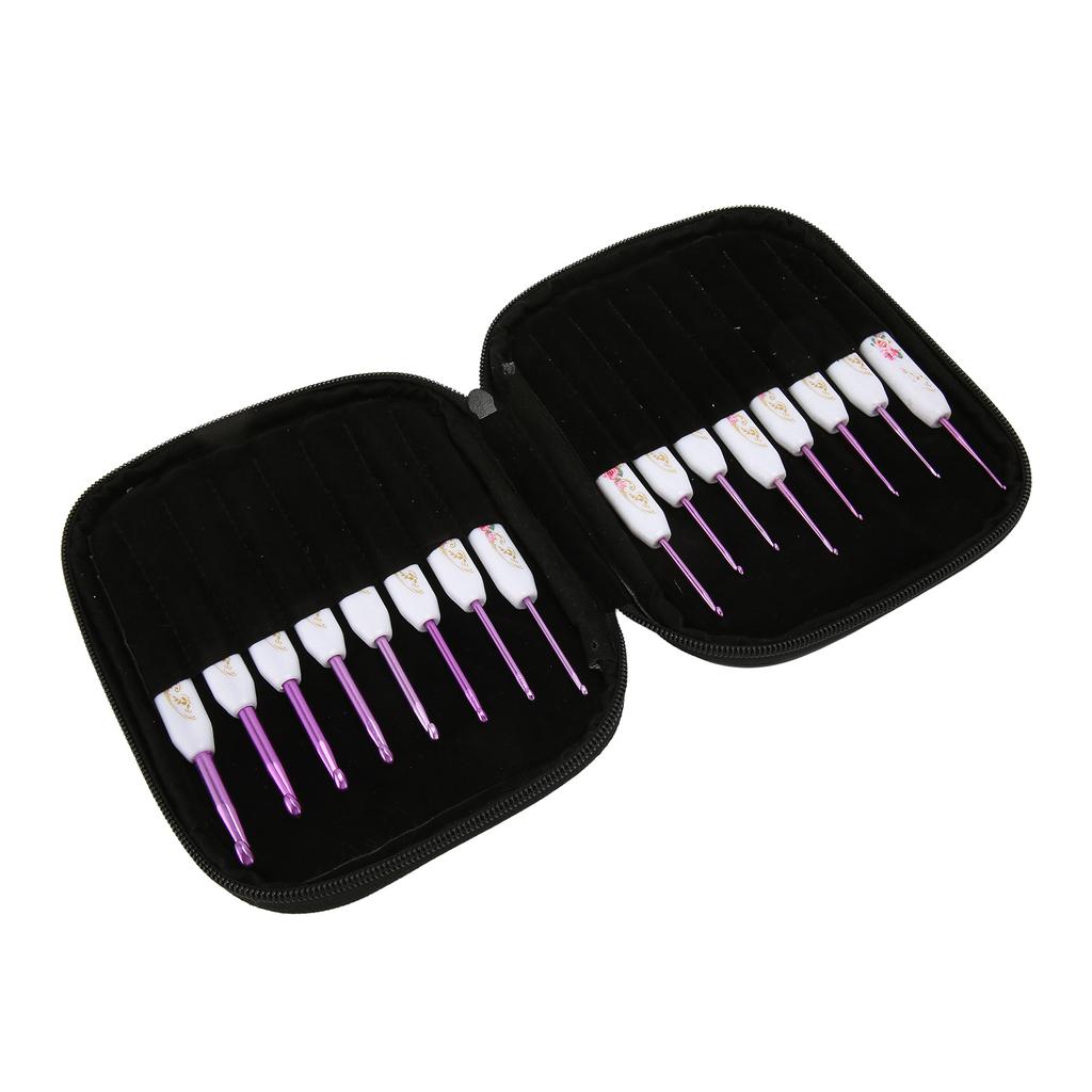 16 Stück Häkelnadeln Set Ergonomisches Häkelnadeln Set Mehrzweck Häkelnadeln mit Etui für DIY Handstricken